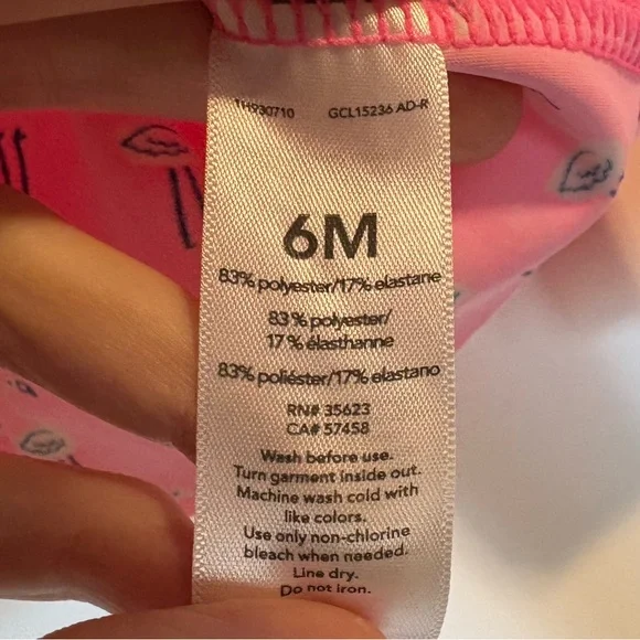 Carter's Pink Ruffle Rashguard Swim Set - Picture 4 of 4